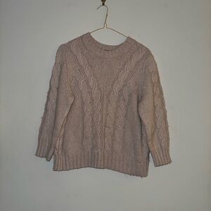 Ann Taylor Women's Cable Knit Sweater - Light Brown